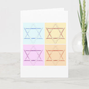 Star of David pop art Holiday Card