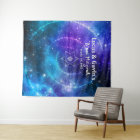 Star of David Purple Blue Galaxy Photo Backdrop