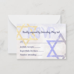 Star of David RSVP Card