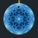 Star of David Snowflake Ornament<br><div class="desc">Original fine art design of a blue Star of David snowflake ornament by designer Carolyn McFann of Two Purring Cats Studio and Ornamentation.</div>