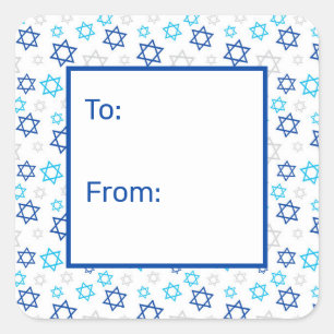 Star of David Square Sticker