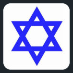 STAR OF DAVID SQUARE STICKER<br><div class="desc">PEACE ON EARTH</div>