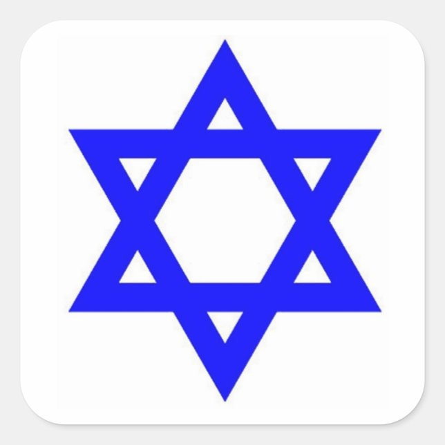 STAR OF DAVID SQUARE STICKER (Front)