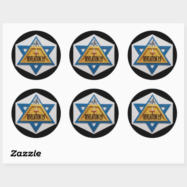 Star of David Star of Remphan Jewish Star  Classic Round Sticker (Sheet)