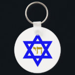 STAR of David & Symbol of LIFE Key Ring<br><div class="desc">jewish symbols</div>