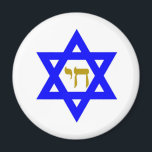 STAR of David & Symbol of  LIFE Magnet<br><div class="desc">jewish symbols</div>