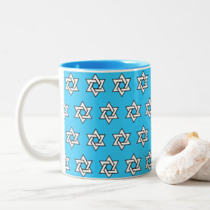 Star of David Two-Tone Coffee Mug