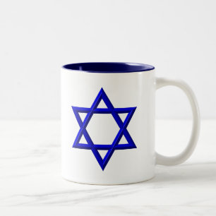 Star of David Two-Tone Coffee Mug