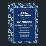 Star of David Watercolor Custom Bar Bat Mitzvah Invitation<br><div class="desc">Perfect card to announce a bat mitzvah, bar mitzvah or other Jewish celebration! Star pattern for you on the front and back side! FULLY CUSTOMIZABLE! Click on “Personalise” above to edit the text. Click "edit using design tool" to adjust the fonts, colours and placements and to delete the back side...</div>