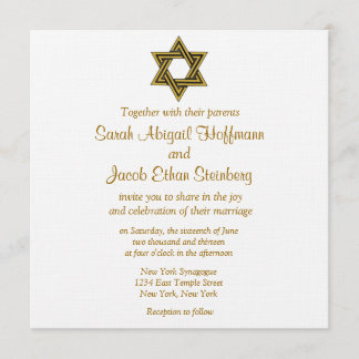 Star of David Wedding Invitations
