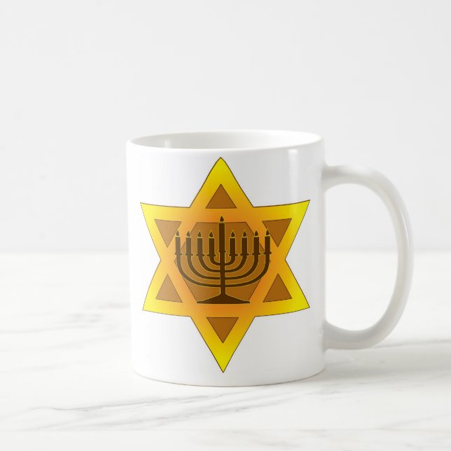 Star of David with Menorah Coffee Mug (Right)