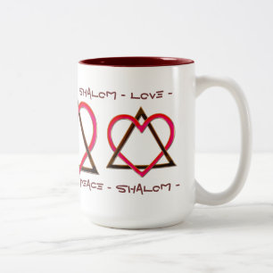 Star of David's Love (Mug) Two-Tone Coffee Mug