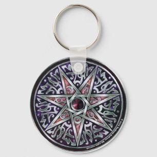 Star of Fey Round Keychain