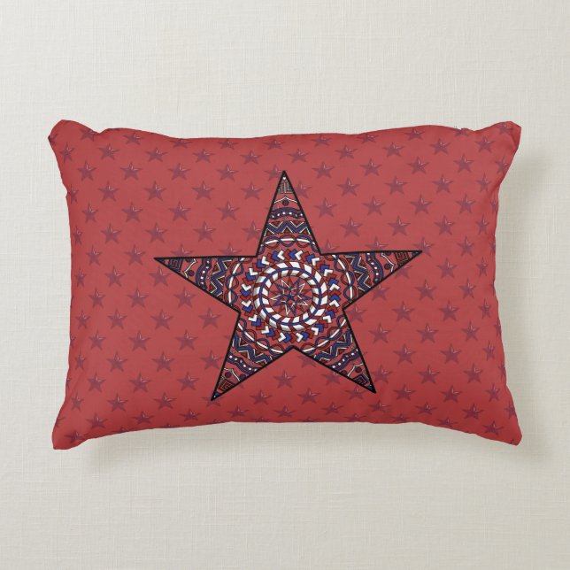 Star of Independence Accent Pillow (Front)
