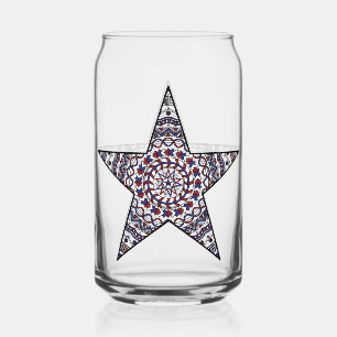 Star of Independence Can Glass