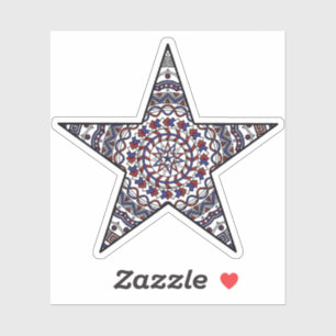 Star of Independence Contour Sticker