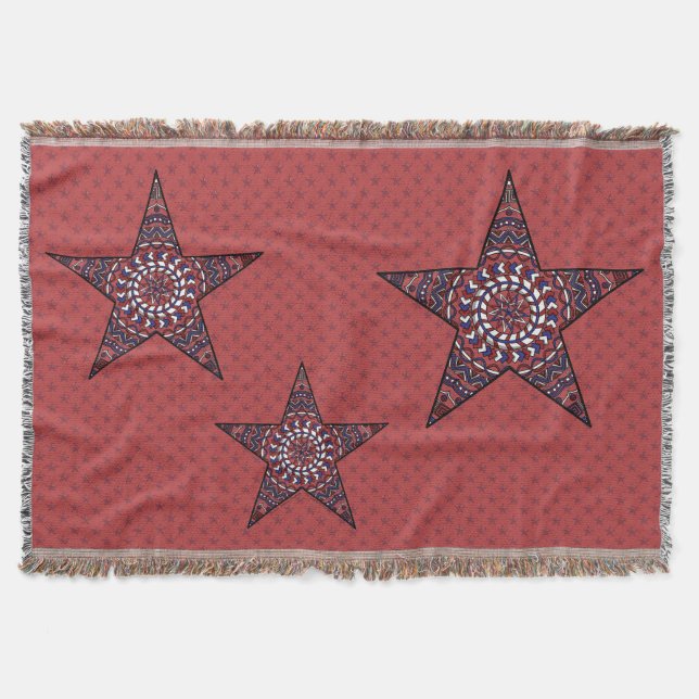 Star of Independence Throw Blanket (Front)