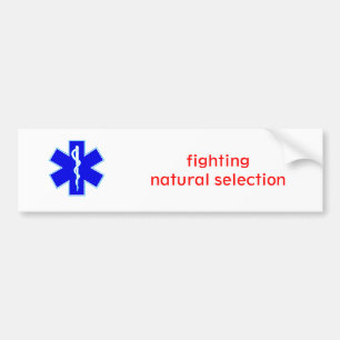 Star_of_life2, fighting natural selection bumper sticker