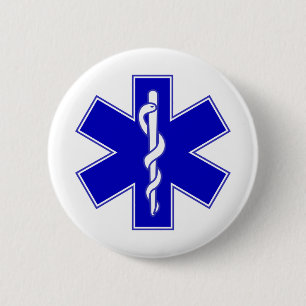 Star of Life 6 Cm Round Badge
