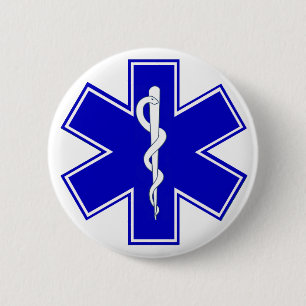 Star of Life 6 Cm Round Badge