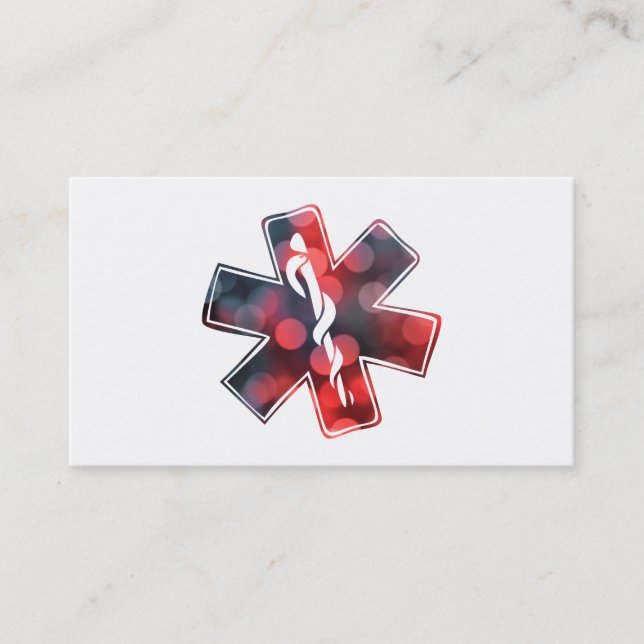 star of life bokeh business card (Front)