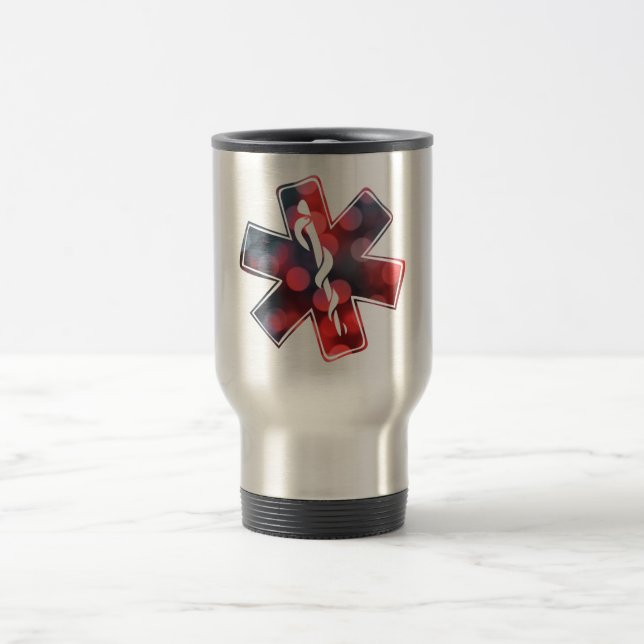 star of life bokeh travel mug (Center)