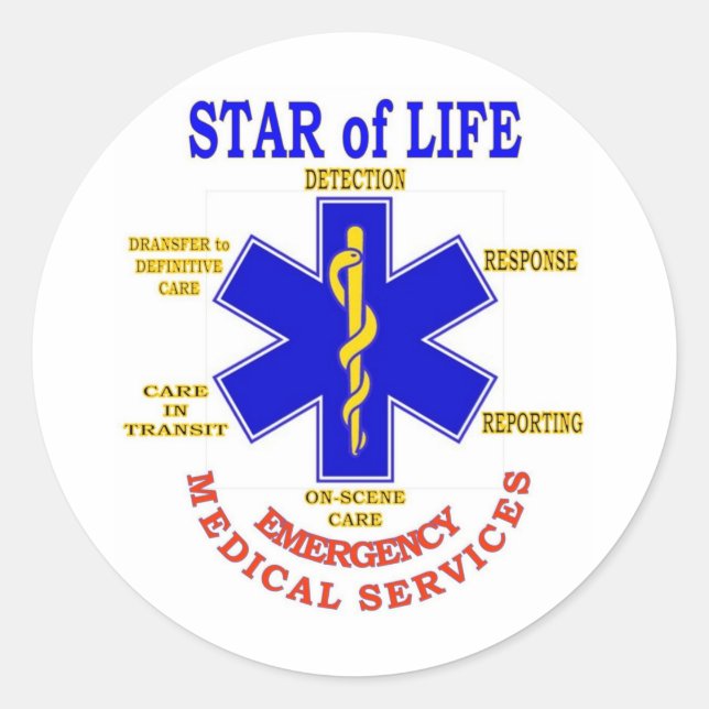 STAR of LIFE Classic Round Sticker (Front)