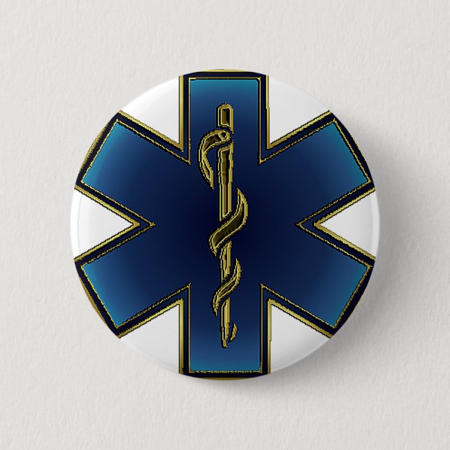 Star of Life EMS Button (Front)
