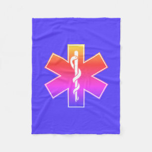Star of Life (EMT) Ipanema Fleece Blanket