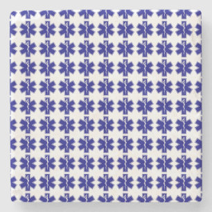 Star Of Life (logo only-tiled) Stone Coaster