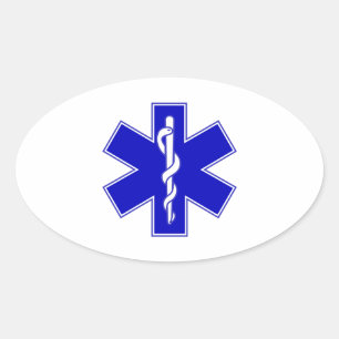 Star of Life Oval Sticker