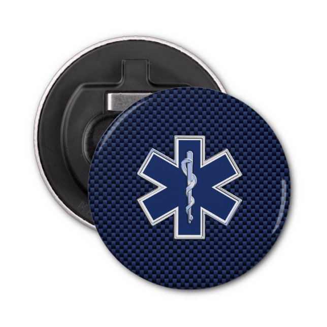 Star of Life Paramedic Emergency Medical S Decor Bottle Opener (Front)