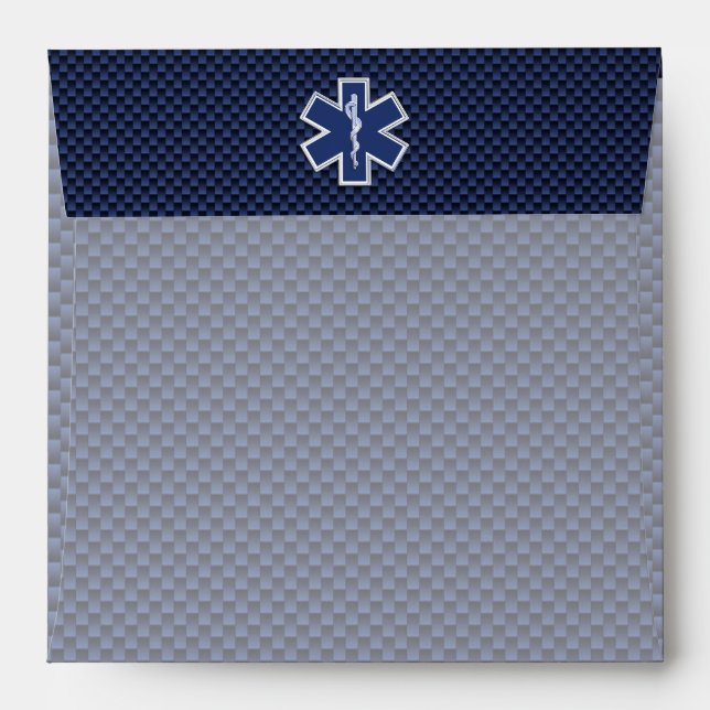 Star of Life Paramedic Emergency Medical S Decor Envelopes (Back (Top Flap))
