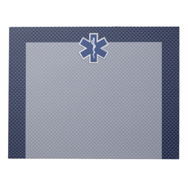 Star of Life Paramedic Emergency Medical S Decor Notepad (Front)