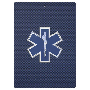 Star of Life Paramedic Emergency Medical Services Clipboard