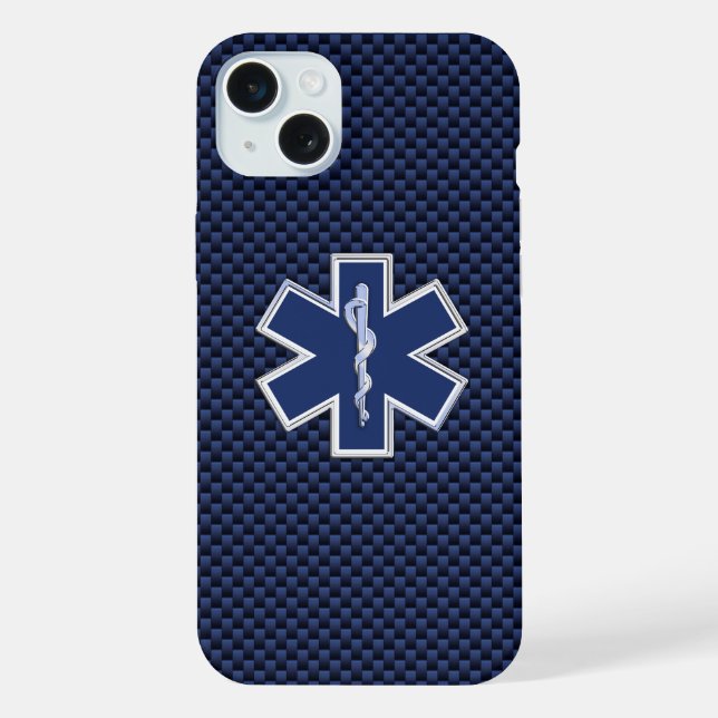 Star of Life Paramedic Emergency Medical Services iPhone Case (Back)