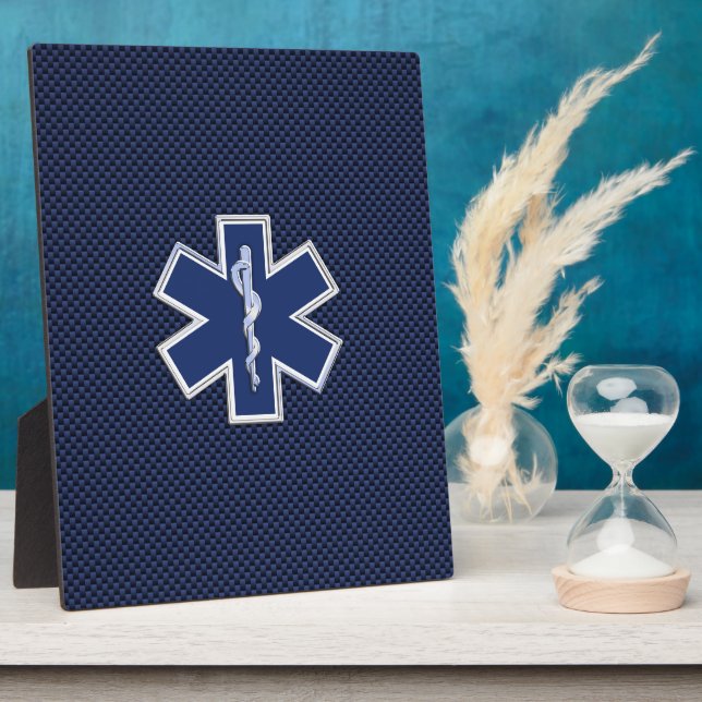 Star of Life Paramedic Emergency Medical Services Plaque (Side)