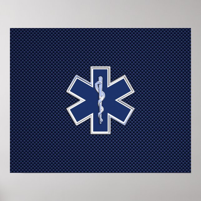 Star of Life Paramedic Emergency Medical Services Poster (Front)