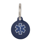 Star of Life Paramedic EMS on Blue Carbon Fibre