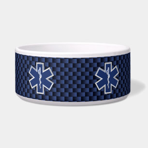 Star of Life Paramedic on Navy Blue Carbon Fibre