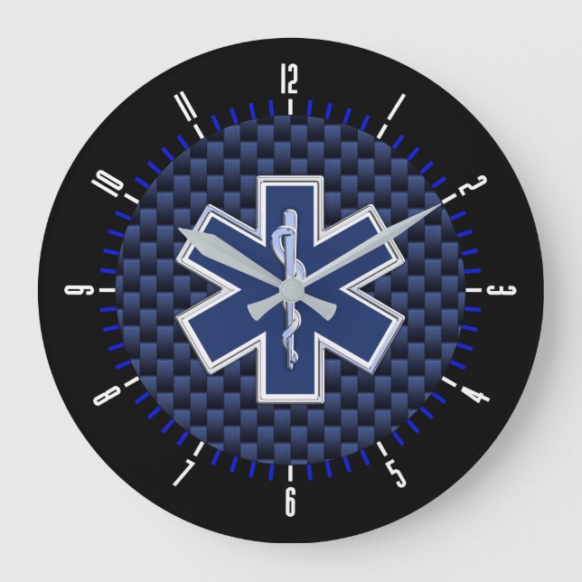 Star of Life Paramedic Services on a Large Clock (Front)