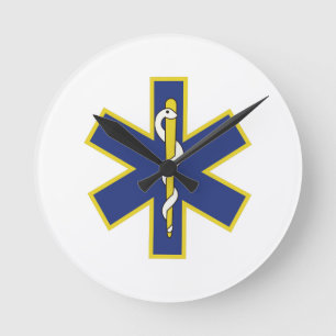 Star of Life Round Clock