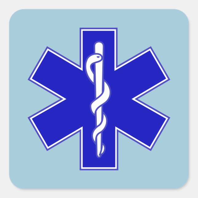 Star of Life Square Sticker (Front)