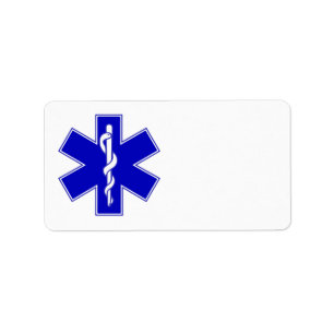 Star of Life Symbol Label