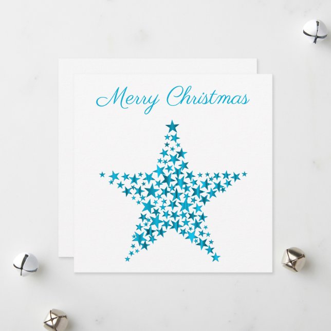 Star Of Stars Christmas Flat Card (Front/Back In Situ)