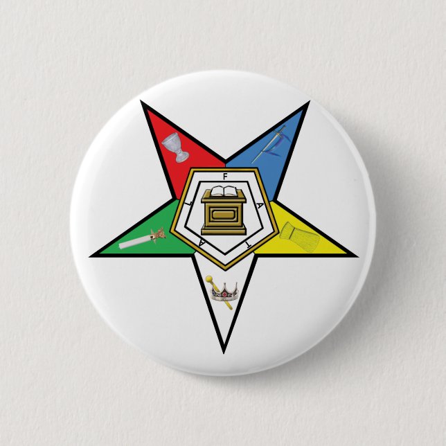 Star of the OES 6 Cm Round Badge (Front)
