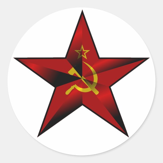 Star_of_the_Soviet_Union Classic Round Sticker (Front)