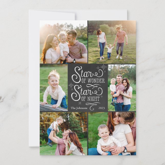 Star of Wonder Christmas Cards with Six Pictures (Front)