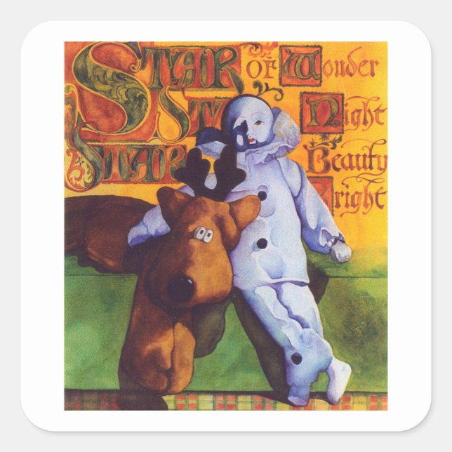 STAR OF WONDER Small Square Stickers  (Front)