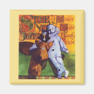 STAR OF WONDER Square Magnet / Gold